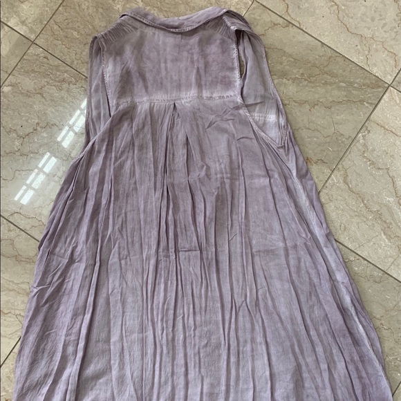 Silence + Noise Button Down Sleeveless Lilac Dress - Picture 3 of 3